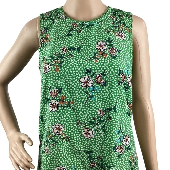 Daniel Rainn Top Size XS Green Floral Sleeveless - Picture 2 of 7